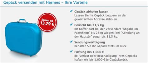 hermes reisegepäck abholung uhrzeit